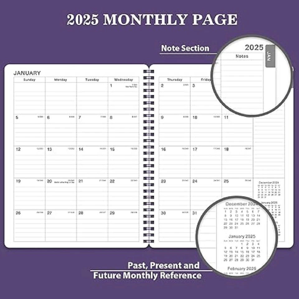 2025 Weekly Appointment Book/Planner-Daily Hourly Planner 2025,Jan 2025-Dec 2026