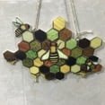 thumbnail image 4 of Queen Honey Bee Suncatcher Decor Happy Bee Day Sign Door Hanger Bee Suncatcher Honeycomb Hanging Decor Bumble Bee Hive Decor for Farmhouse Garden Party Supplies, 4 of 7