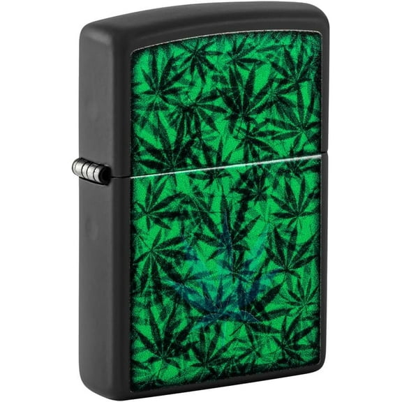 Zippo Lighter - Personalized Custom Message Engraved on Back for Leaf Designs Windproof Zippo Lighter (Leaf Pattern 48736)