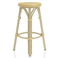 thumbnail image 3 of Furniture of America Tropaz Set of 2 26-in Outdoor Metal Bar Stool, Natural, 3 of 8