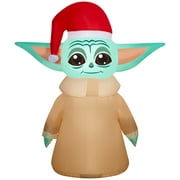 Airblown Inflatables Christmas Stylized Grogu with Santa hat Star Wars