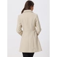 thumbnail image 4 of Abrigo Largo Invierno Allegra K Bolsillos Mujer Beige XS, 4 of 6