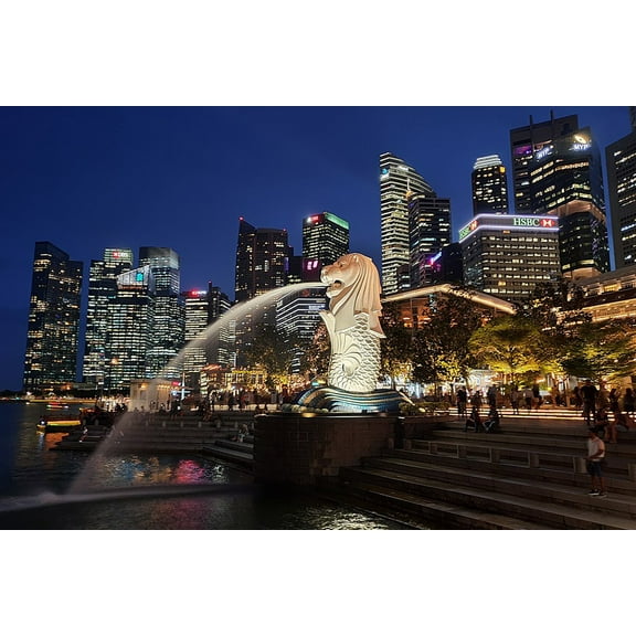 24x36 gallery poster, The Merlion the official mascot of Singapore