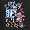 thumbnail image 6 of Wild Bobby Barn In The USA Red White and Blue Cows Pop Culture Unisex Hoodie Sweatshirt, Black, X-Large, 6 of 6