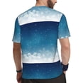 thumbnail image 2 of Wukai Christmas Snowflakes Print Men's Short-Sleeved Mesh T-Shirt,Quick-Dry Short Sleeve Workout T-Shirt-, 2 of 8