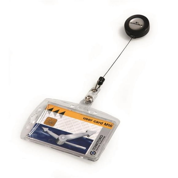 Durable Office Produits Porte-cartes d'Identité 801219 Style Monocoque avec Badge &44; Transparent - Boîte de 10