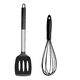 thumbnail image 1 of Juego de utensilios de cocina de 2, utensilio de cocina de silicona resistente al calor con mango de acero inoxidable, 1 of 5