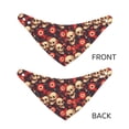 thumbnail image 3 of Honeii record Skull rock Print Pet Scarf Dog Bandanas for Dogs Triangle Dog Scarfs,Bandana Pet Cute Scarf Bibs for Small Medium Dogs and Cat-Small, 3 of 5