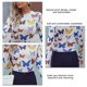 thumbnail image 2 of Top de malla con cuello redondo para mujer, Top de malla largo para mujer Top de malla estampado para mujer Top de malla estampado para mujer Calidad superior, 2 of 8