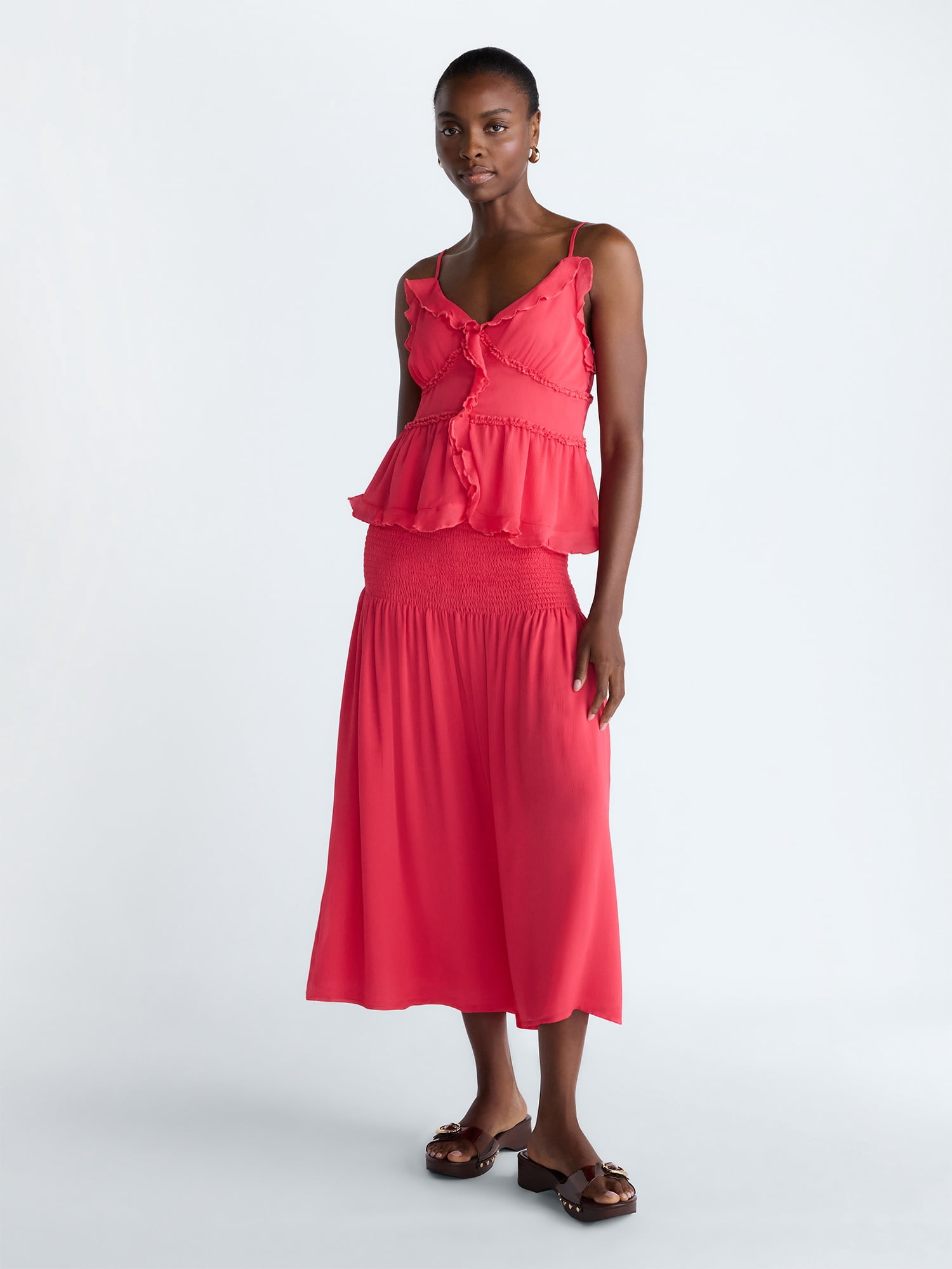 Scoop Women’s and Women’s Plus Smocked Maxi Skirt, Sizes XS-4X