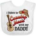thumbnail image 3 of Inktastic I Listen to Country Music with My Daddy Guitar and Hat Boys or Girls Baby Bib, 3 of 4