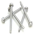 thumbnail image 3 of Bolt Dropper No. 14 x 2-1/2" Stainless Hex Washer Head Self Drilling Screws, 410 Steel, No. 3 Point, 50 pc, Plain Finish, 3 of 6