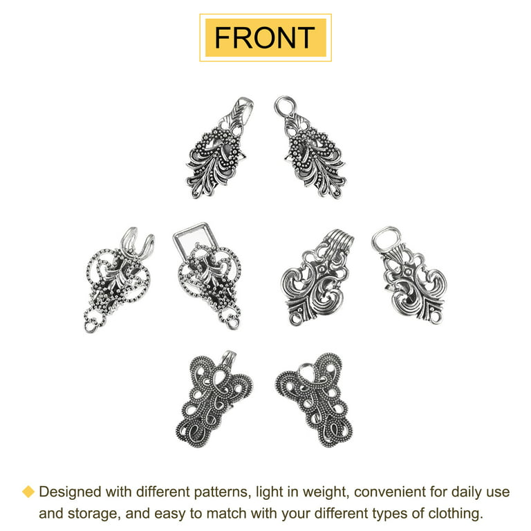 4pcs/Set Vintage Floral Pattern Cardigan Sweater Clips Cape Clasp Collar  Clip Waisted Clasp