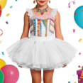 thumbnail image 2 of SUXIAN Toddler Girls Skirts Ballet Dance Tutu Layered Flared Elastic Waistband Party Performance For Kids Girls Skirt White 3-4 Years, 2 of 4