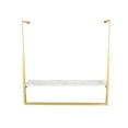 thumbnail image 5 of Gold Wall Mounted Metal Clothes Rack Window Hanging Display Rack U-Shaped Shelf Garment Racks Wedding Dress Organization Clothing Rack Industrial Pipe Clothes Bar -39.37in, 5 of 19