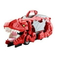thumbnail image 2 of Transformar camión portador dinosaurio juguete dinosaurio tragar vehículo almacenable dinosaurio camión coche juguete dinosaurio transporte coche Rojo, 2 of 8