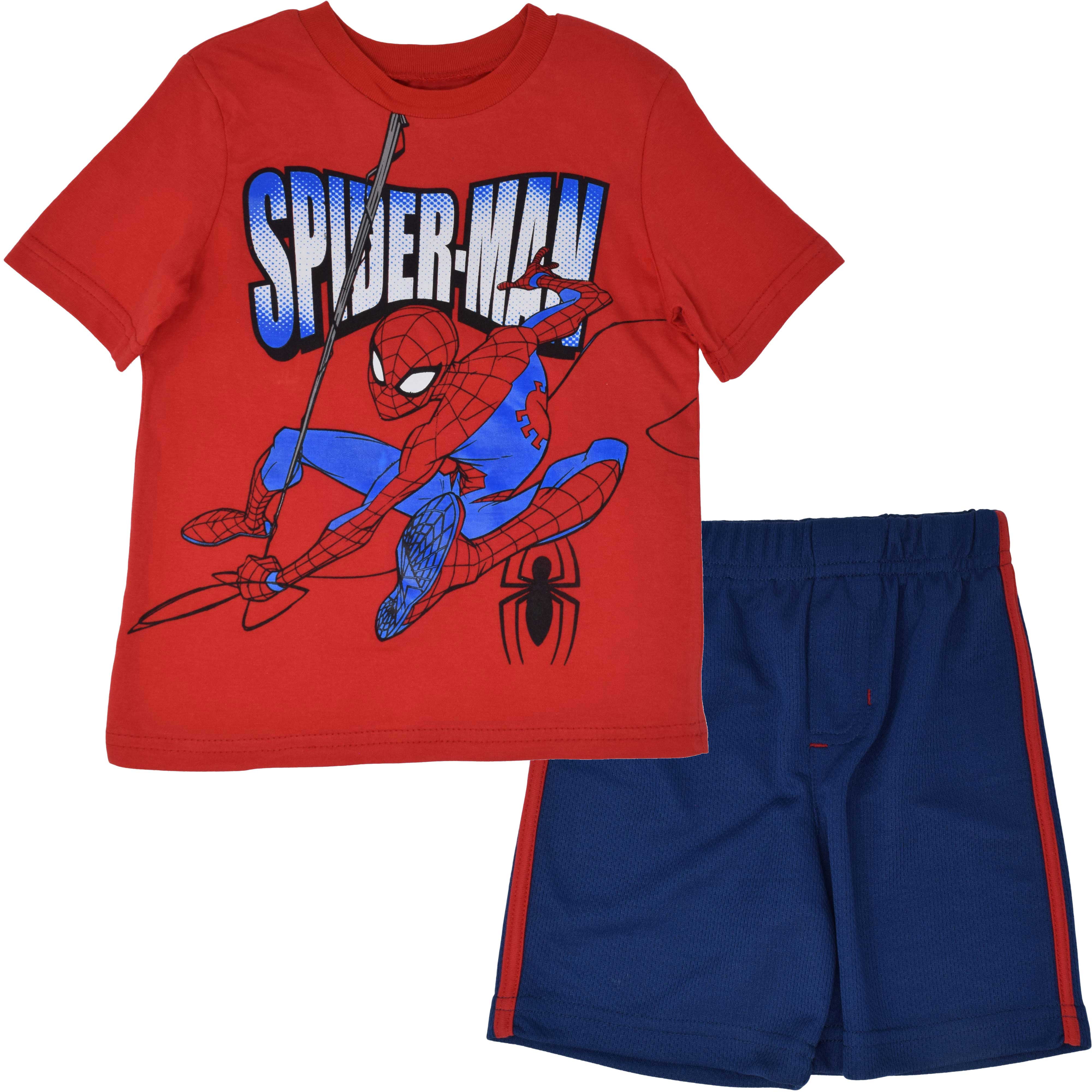 Marvel Avengers Spiderman Athletic T-Shirt T-ShirtShorts Set 