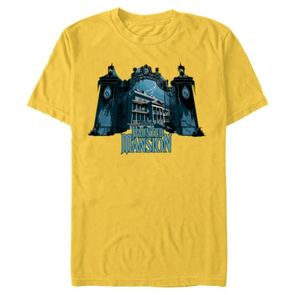 Disney Haunted Mansion Movie Gracey Manor Gates - Short Sleeve Blended T-Shirt for Adults - Customized-Yellow