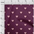 thumbnail image 2 of oneOone Viscose Chiffon Dark Magenta Fabric Hearts Quilting Supplies Print Sewing Fabric By The Yard 42 Inch Wide, 2 of 6