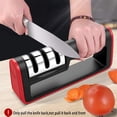 thumbnail image 2 of Upgraded Kitchen Knife Sharpener 3-Stage Chef Knife Sharpener Non-Slip Ergonomic Design Diamond Coated Wheel Quickly Knife Sharpens, Safely, and Easy to Use for Kitchen Camping, 2 of 4