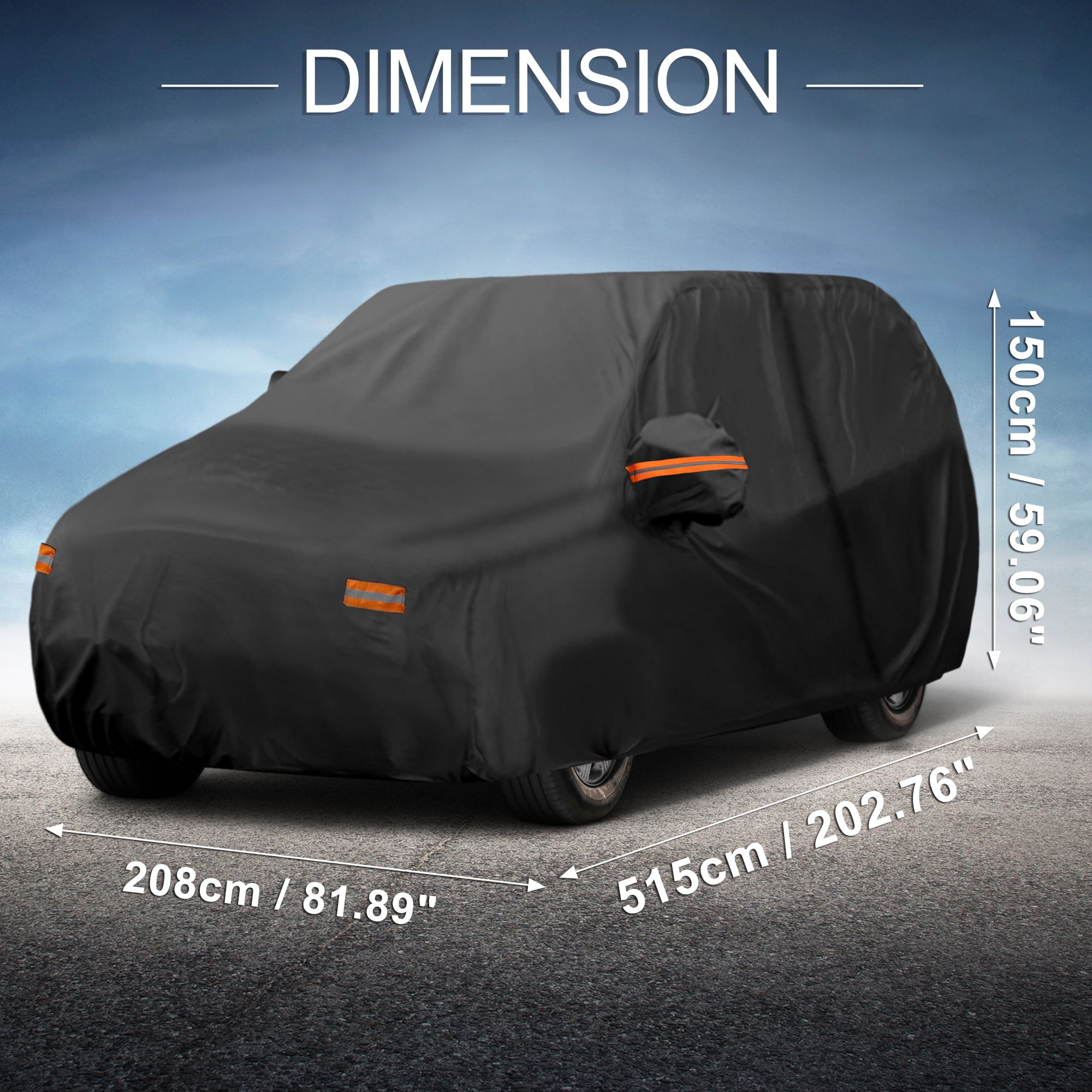 Unique Bargains Aluminum Car Cover for Lincoln Aviator 202.76"x81.89"x59.06"