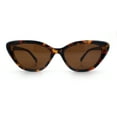 thumbnail image 5 of Womens Retro Classic Minimal Mod Thick Plastic Cat Eye Sunglasses Tortoise - Brown, 5 of 8