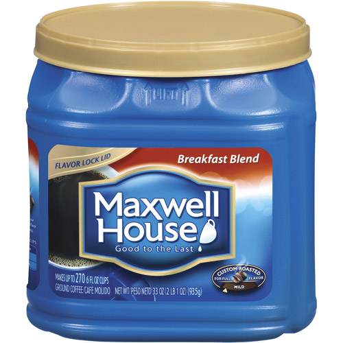 Maxwell House Breakfast Blend Mild Ground Coffee, 33 Oz - Walmart.com