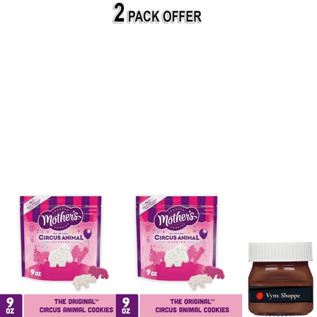 Mother's Original Circus Animal , Frosted Animal Cookies with Rainbow Sprinkles, Resealable Bag, 9 oz