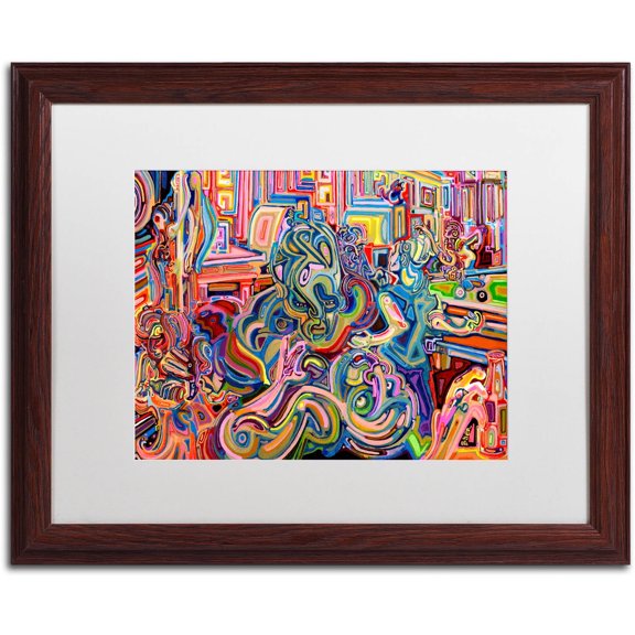 Trademark Fine Art "Modern Diplomacy" Canvas Art by Josh Byer, White Matte, Wood Frame