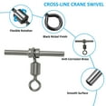 thumbnail image 4 of T-Shape Fishing Swivels 70Lbs Swivels Fishing Tackle 3-Way Cross Line Swivels, 20 Pack, 4 of 6