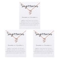 thumbnail image 3 of Collar del zodiaco Qarigey oro rosa Sagitario cadena colgante, 3 of 6
