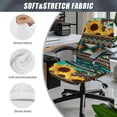 thumbnail image 6 of SEANATIVE Stretch Office Chair Slipcover Removable Computer Chair Cover Universal Rotating Desk Chair Protector Washable Dorm High Back Chair Cover, L, Tribal Sunflower Leopard Print Teal, 6 of 7
