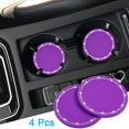 thumbnail image 2 of Bling Car Coasters, Wisdompro 4 Pack PVC Car Cup Holder Insert Coaster - Anti Slip Universal Vehicle Interior, 2 of 5