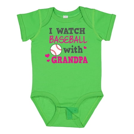 

Inktastic I Watch Baseball with My Grandpa Gift Baby Boy or Baby Girl Bodysuit
