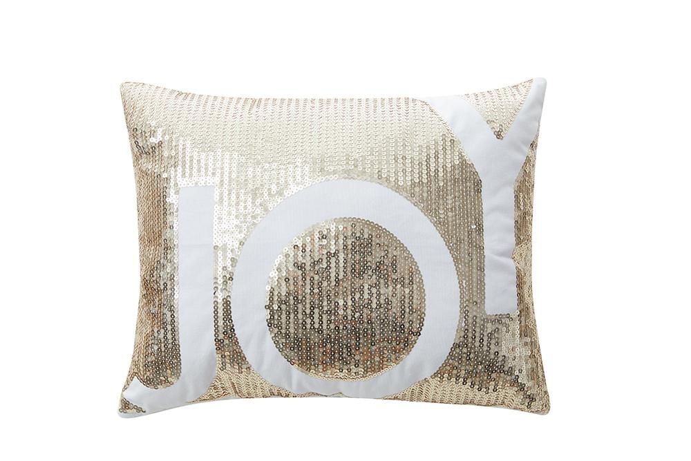 Holiday Time Coussin Décoratif Joy en Or