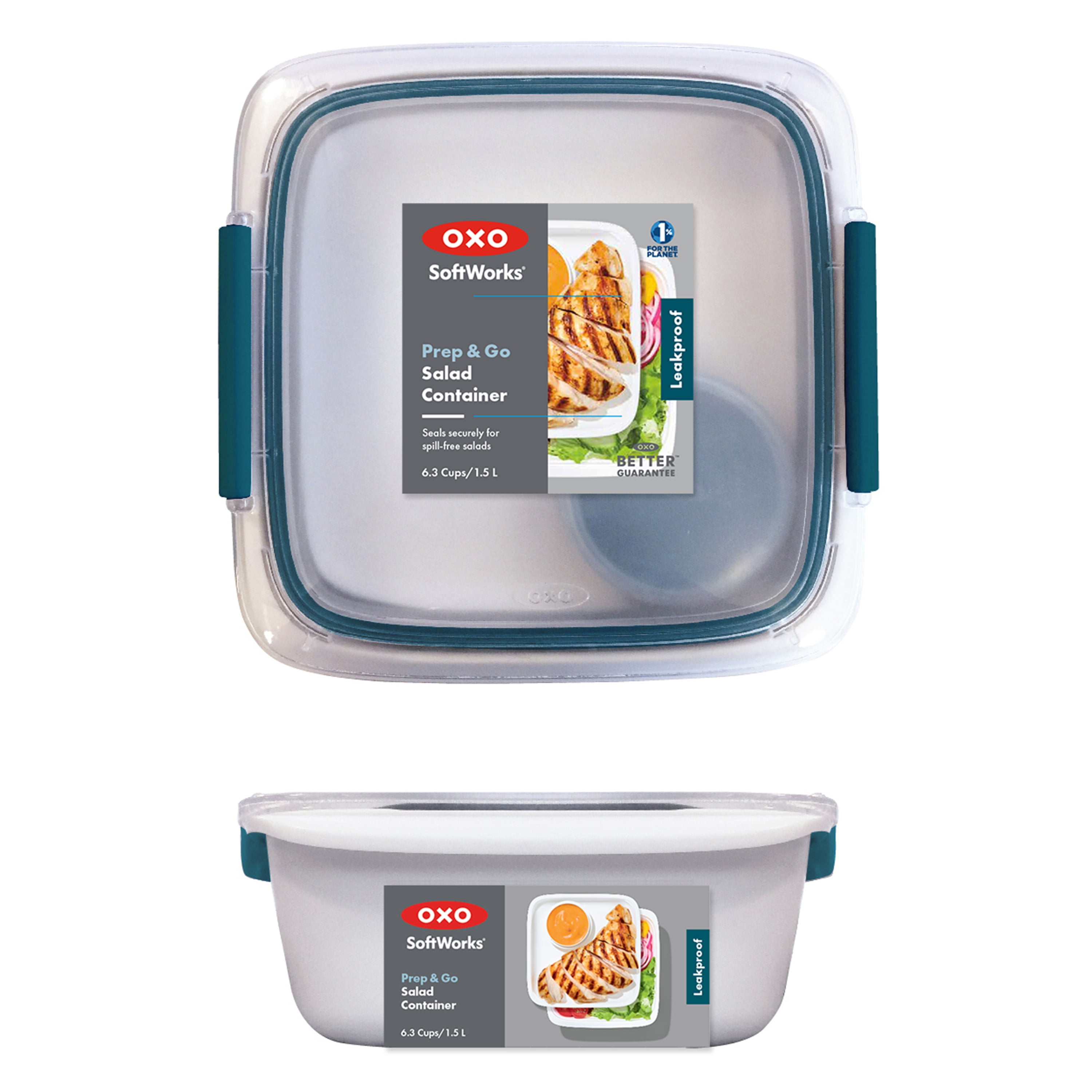 OXO Prep & Go Lunch Prep Salad Container, Teal