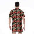 thumbnail image 2 of Red Watercolor Tulip Pattern Short Sleeve Men'S Rompers Casual Summer Jumpsuits Outfit, 2 of 4