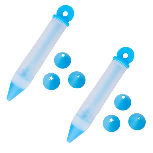 Dvkptbk Icing Dispensers 2Pc Baking Tools Ice Cream Cup Ice Tube Nozzle Dessert Decoration Cake Pen Cake DIY Graffiti Pen Squeezing Cream Pen Kitchen Accessories