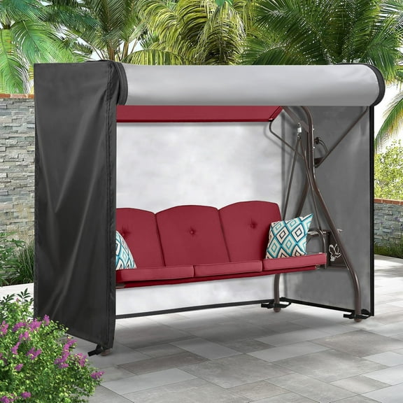 Patio Swing Cover, Heavy-duty Waterproof UV Resistant Garden Hmamock Cover