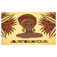 thumbnail image 4 of African Ceramic Toothbrush Holder, Woman in Traditional Turban and Palms Cultural Folk Graphic Art, Decorative Versatile Countertop for Bathroom, 4.5" X 2.7", Multicolor, by Ambesonne, 4 of 4