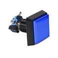 thumbnail image 5 of Juego Botón de Presión 50x50 Cuadrado 12V Interruptor de Botón Iluminado LED con Microinterruptor para Videojuegos Arcade Azul 1 pieza, 5 of 5
