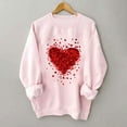 thumbnail image 4 of Heart Sweatshirt for Womens Valentines Shirt Lover Gift Pullover Oversize Romantic Long Sleeve Tops, 4 of 4