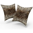 thumbnail image 2 of Brown Leopard Pillow Cover 16x16 Inches Cheetah Throw Pillows Set of 2 Soft Cotton Leopard Print Decorative Throw Pillow Covers for Home Couch Sofa Bedroom Livingroom, 2 of 6