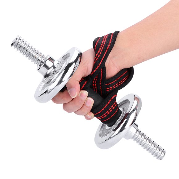 Correa De Levantamiento De Pesas De Nylon Y Spandex Figura 8 Para Soporte De Entrenamiento En Gimnasio, Mangas Protectores De Mano