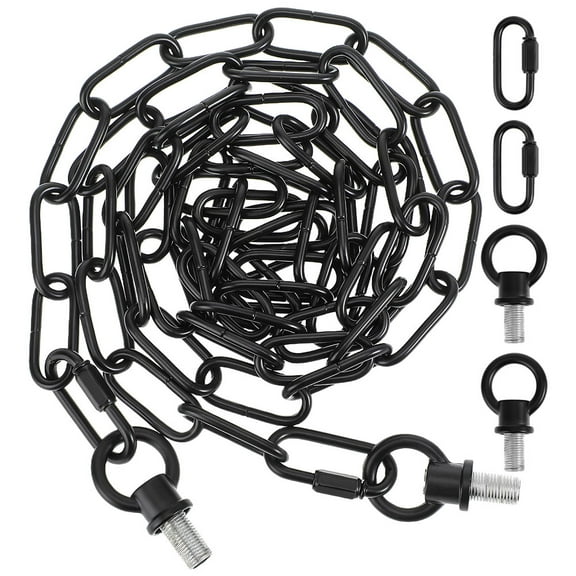 Black Lacquered Chain Kit with Crystal Candle Lamp Iron Chain Pendant Lighting Accessories 3 5