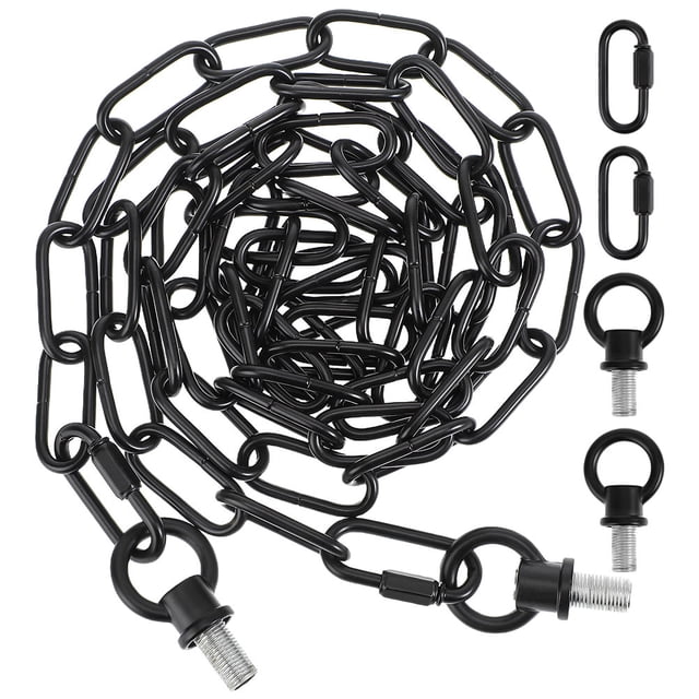 Cadena negra para luces colgantes, cadena de extensión ajustable para luminarias Cadena negra para luces colgantes colgantes