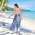 thumbnail image 7 of FORMRS Womens Long Sarong Beach Wrap Semi-Sheer Bikini Skirt Bathing Swimsuit Cover Up, Trees in The Night, 7 of 7
