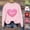 Pink-08, variant on STETMN Valentine's Day Sweatshirt for Women Heart Print Loose Top Fleece Lined Warm T-shirt