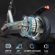 Electric Scooter for Adults - 800W Peak Motor, Max Speed 25MPH, 36V 10Ah Battery, 18 Miles Long Range, 10 Tubeless Tires, Disc Brake System, Smart App Control