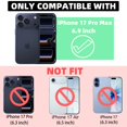 thumbnail image 2 of Zonrw Para Iphone 17 Pro Max Funda Magnética Para Mujeres Y Niñas, Marco De Onda Suave Y Lindo, Forma Rizada, Corazón De Amor, Carcasa De Teléfono Con Revestimiento De Lujo, Compatible Con Magsafe A P, 2 of 5